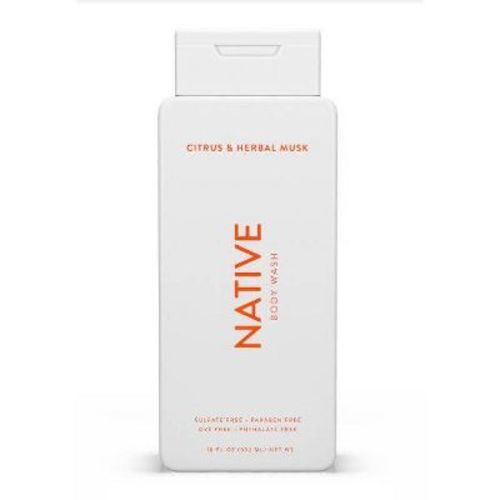Native Body Wash for Men & Women - Citrus & Herbal Musk - Sulfate Free - 18 fl oz