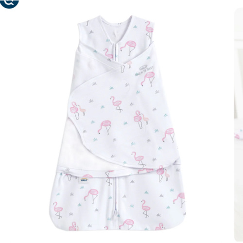 Flamingo Print Cotton Swaddle - Newborn | HALO