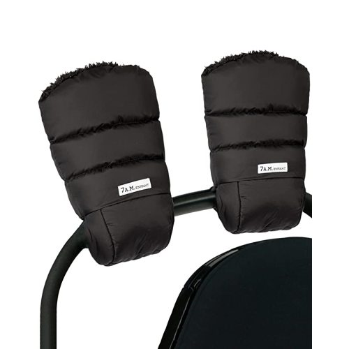 7AM Enfant Stroller Warmmuffs Gloves - Anti-Freeze Stroller Mittens for Handlebars, Water Repellent Hand Warmer Muff for Cold Weather, Plush Lined Stroller Warmmuffs | Winter Stroller Accessories