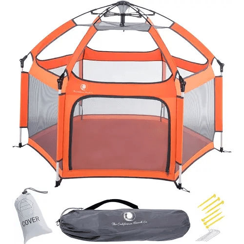 POP 'N GO Baby Playpen - Indoor & Outdoor Playpen for Babies and Toddlers - Baby Beach Tent, Foldable, Portable W/ Canopy & Travel Bag - Pop Up Pack and Play Yard