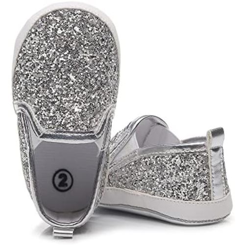 HONGTEYA Baby Boys Girls Shoes Infant Sneakers Baby Moccasins Pu Leather Soft Sole Anti-Slip Flats Toddlers First Walkers Newborn Crib Shoes Tennis Sports Shoes Outdoor Indoor
