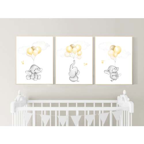 Gender neutral nursery wall art, yellow gray, yellow grey, neutral nursery decor, stars and moon, nursery prints neutral, baby room wall art