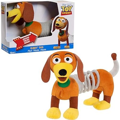 Disney and Pixar Toy Story 16,5 cm Slinky Dog Plush Stuffed Animal, Kids Toys for Ages 18 Month by Just Play
