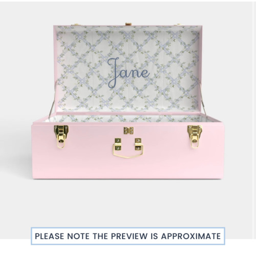 Grand Classic Trunk - Pink - Timeless Trellis / Embroidery