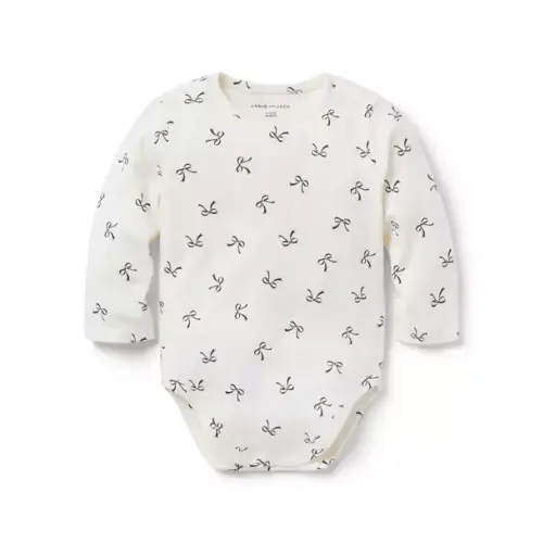 White Bow Baby Bow Bodysuit by Janie and Jack