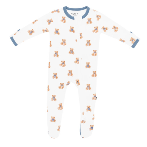 Zippered Footie in Teddy Bear