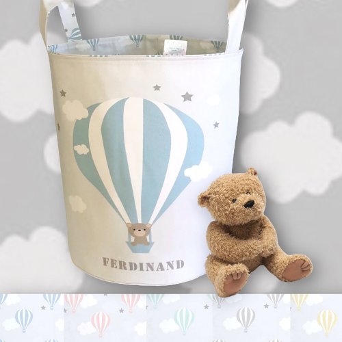 Hot Air Balloon Storage Basket-Personalized Nursery Décor-Baby Laundry Basket-Boy Nursery-Girl Nursery-Neutral Nursery-Baby Gift