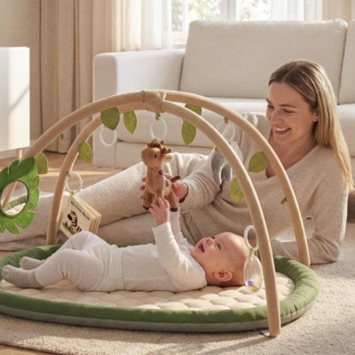 Aerobath Baby Play Gym & Activity Mat, Thick & Plush Baby Play Mat with 5 Toys, Newborn Infant Baby Essentials Gift | Wayfair
