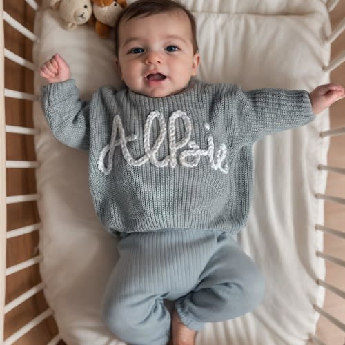 Personalized Baby Name Sweater,Custom Baby Sweater WIth Name,Monogrammed Baby Sweater,Baby Shower Gift,Newborn Gift,Gift For Baby Girls Boys