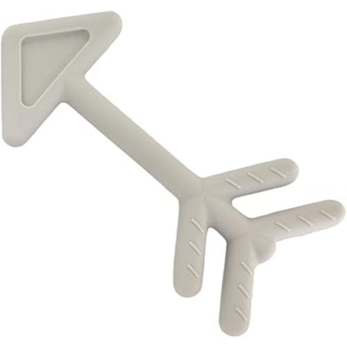 Teether - Silicone Baby Teething Toy - Medical Grade Silicone - Safe and Unique Teething Toy for Newborns and Infants (Star Gray)