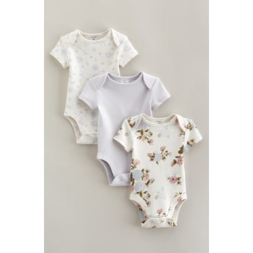 Assorted 3-Pack Bodysuits, 6M