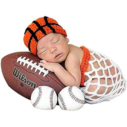 Newborn Photography Prop Infant Baby Boxing Gloves Pant Crochet Costume Knitted Shoot Outfits Knitted for 6-12 Months