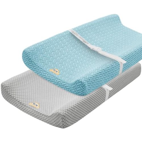 Stretchy and Breathable Changing Pad Cover, 2 Pack Jersey Knit Diaper Chang Table Sheet by Bluesnail(Blue)