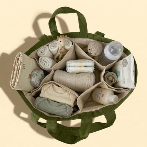 Sage Green Diaper Bag Organizer, Stroller Bag, Baby Changing Bag Insert, New Mom Gift