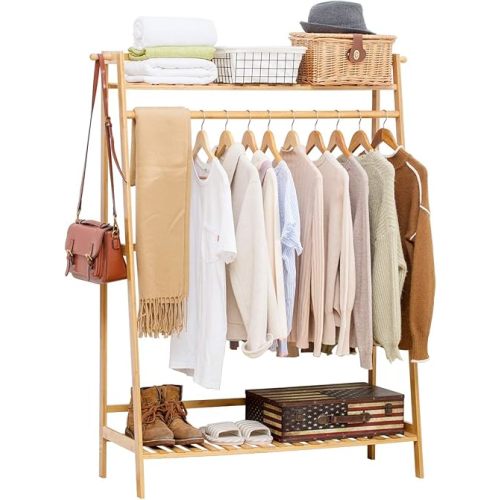 Bamboo Garment Clothes Rack