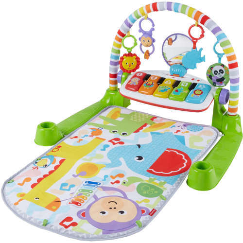 Fisher-Price Deluxe Kick & Play Piano Gym Infant Playmat with Electronic Learning Toy, Green
