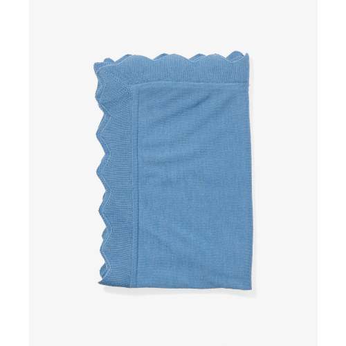 Graham Merino Wool Blanket, Blue