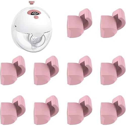 10PCS Spout Cap Compatible with Momcozy M5 Wearable Breastpump, Dustproof, Keep Clean, Prevents Leaks Silicone Spout Cover Fit for M5 Pumps, Breast Pump Replacement Parts