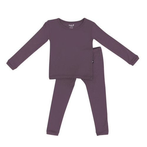 Kyte Baby Ribbed Henley Set in Currant - Size 2T - The Fun Company