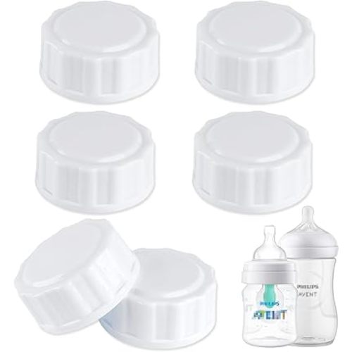 (6-PCs) Travel Bottle Caps Compatible with Avent Bottles, Bottle Lids Replacement