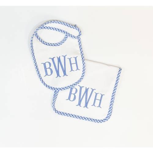 Personalized Baby Bib | Initial Baby Bib Set | Shower Gift | Monogrammed Baby Bib | Embroidered Baby Bib Set