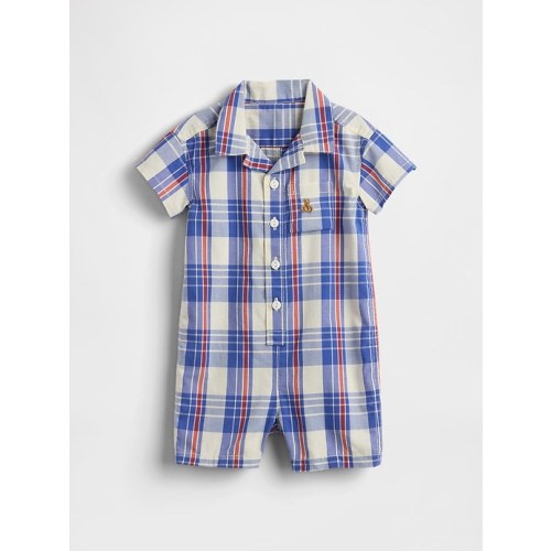Baby Poplin Pocket Shorty One-Piece | Gap