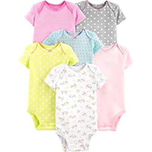 Simple Joys by Carter's baby-girls 6-pack Short-sleeve Bodysuit