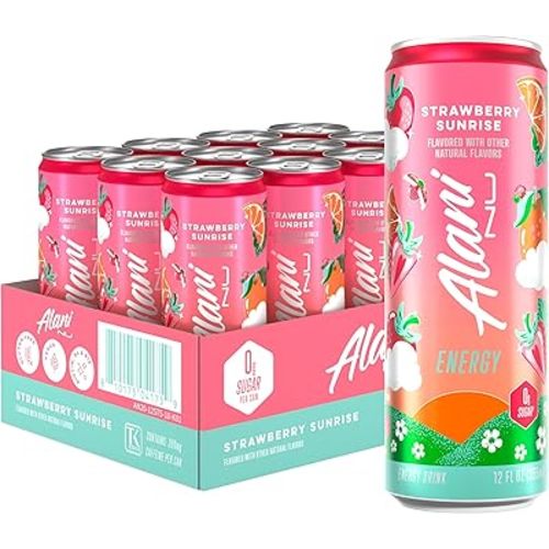 Alani Nu Strawberry Sunrise Sugar Free Energy Drink (Pack of 12)