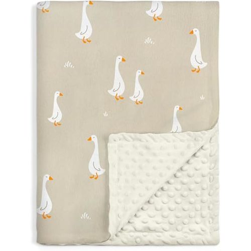 SANDJEST Goose Minky Blanket 30 x 40 Inches, Gift for Christmas Birthday