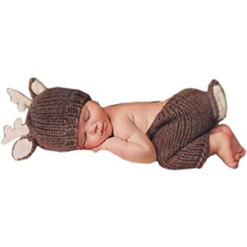 Amazon.com: Pinbo® Newborn Baby Photography Prop Crochet Knitted Deer Hat Pants : Electronics