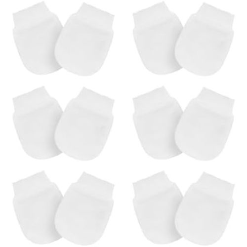 6 Pairs Baby Mittens No Scratch Mittens Infant Toddler Soft Gloves Essentials Unisex for 0-6 Months Boys Girls