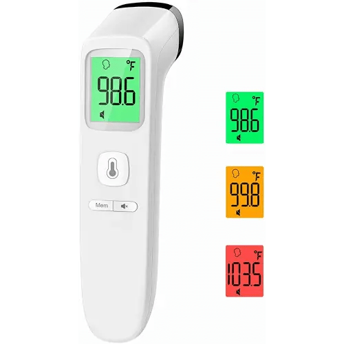 No-Touch Thermometer for Adults and Kids, Digital Accurate Thermometer with Fever Alarm, 1 Second Fast Result, FSA Eligible, Easy to use, 2 in 1 Mode Health Care Thermometer