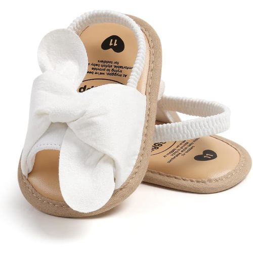 Ohwawadi Baby Boys Girls Sandals Soft Sole Summer Infant Wedding Dress Flat Shoes Beach Sandal Newborn Crib Shoes First Walkers