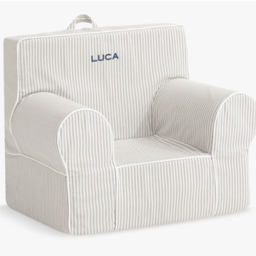 Anywhere Chair®, Twill with White Piping | Pottery Barn Kids
