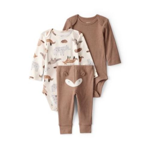 Baby Boys Three Piece Fox Bodysuit Set