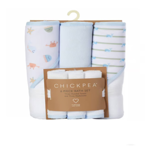 Chick Pea® 6pc. Sea Life & Solid Bath Set - Boscov's