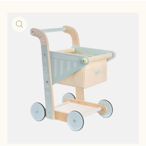 ROBUD Wooden Baby Push Shopping Cart Walker