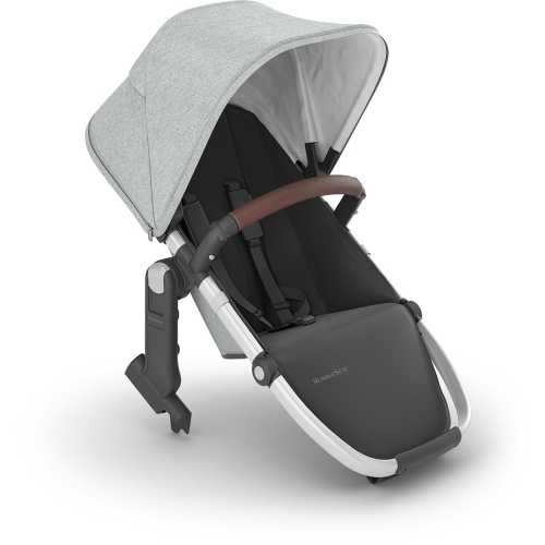 UPPAbaby RumbleSeat V2+ - Stella (Grey Brushed Melange / Silver Frame / Chestnut Leather)