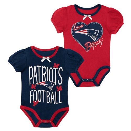 Newborn & Infant New England Patriots Outerstuff Navy/Red Star Power Two-Piece Bodysuit Set
