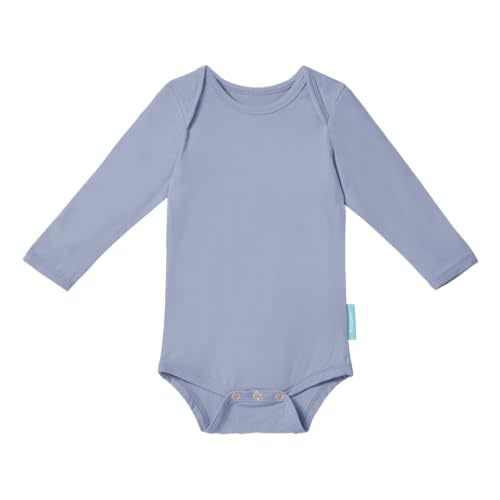 PurComfy Supersoft Long Sleeve Baby Bodysuits, Premium Bamboo Rayon Bodysuit Unisex Boy Girl 0-3-6-9-18-24 months