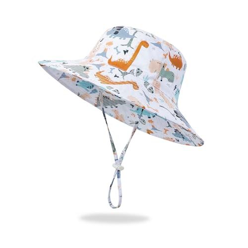 BIKINX Baby Sun Hat Toddler Bucket Hat Wide Brim Kids Beach Hats UPF 50+ Sun Protective for Boys Girls