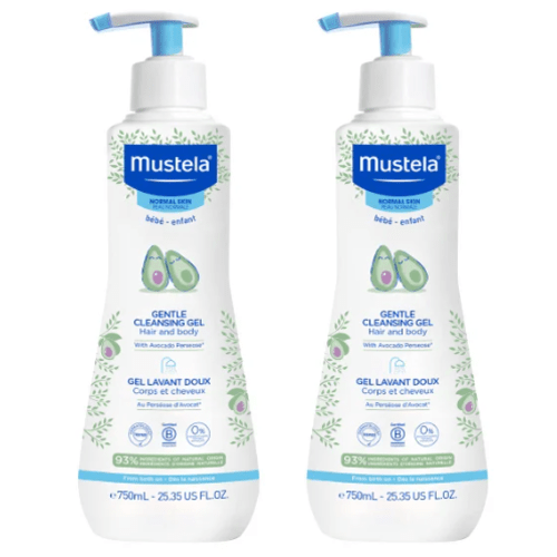 Mustela Baby Gentle Cleansing Gel - Baby Hair & Body Wash Tear-Free Formula, 25.35 fl oz, 2-pack