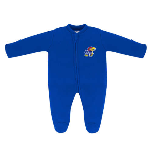 Kansas Jayhawks Fleece Footed Romper | College Baby