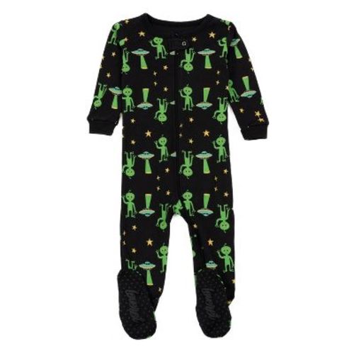 Leveret Footed Cotton Pajamas Alien 18-24 Month