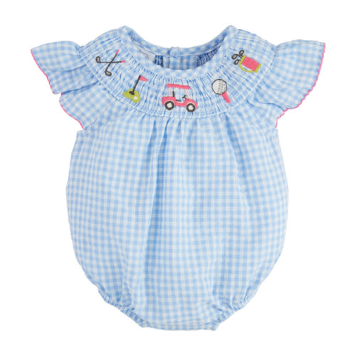 Smocked Golf Baby Bubble | Perfect for 6-9 Month Olds | Mud Pie