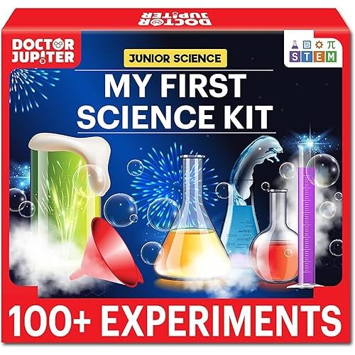 Doctor Jupiter My First Science Kit for Kids Ages 4-5-6-7-8| Birthday Gift Ideas for 4-8 Year Old Boys & Girls| Toy Stem Kit with 100+ Experiments| Learning & Educational, Preschool Activities