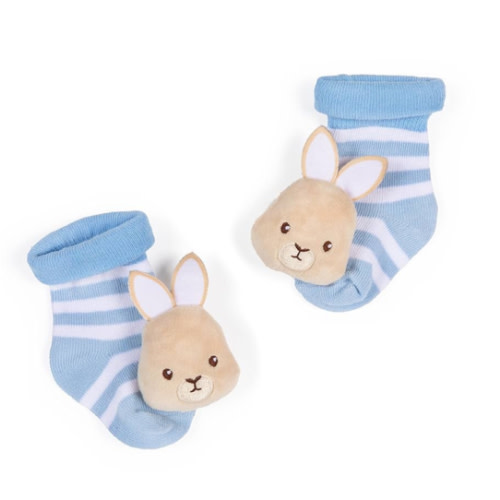 KIDS PREFERRED Beatrix Potter Peter Rabbit Baby Foot Rattles Soft Baby Sock Feet Rattles Newborn to 9 Months
