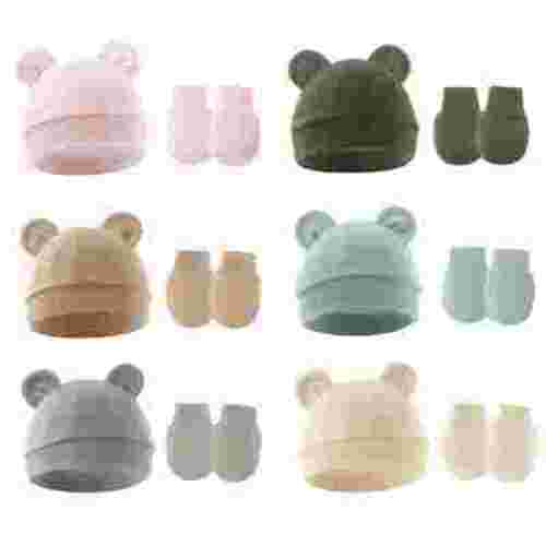 TELOLY 6Pcs Baby Hats, Newborn Hats for Boys, Newborn Hats,Color Mixing1309
