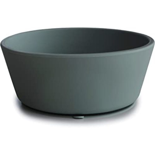 mushie Silicone Suction Bowl | BPA-Free Non-Slip Design (Dried Thyme)
