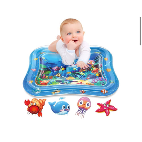 Infinno Inflatable Tummy Time Mat Premium Baby Water Play Mat for Infants and Toddlers Baby Toys for 3 to 24 Months, Strengthen Your Baby's Muscles, Portable